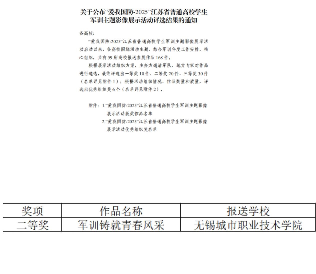 我校学子在“爱我国防”军训主题影像展示活动中斩获二等奖